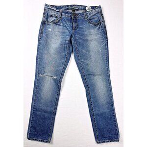 TOMMY HILFIGER Jeans Womens Slouch Boyfriend Non Stretch Light Stone Wash Size 4